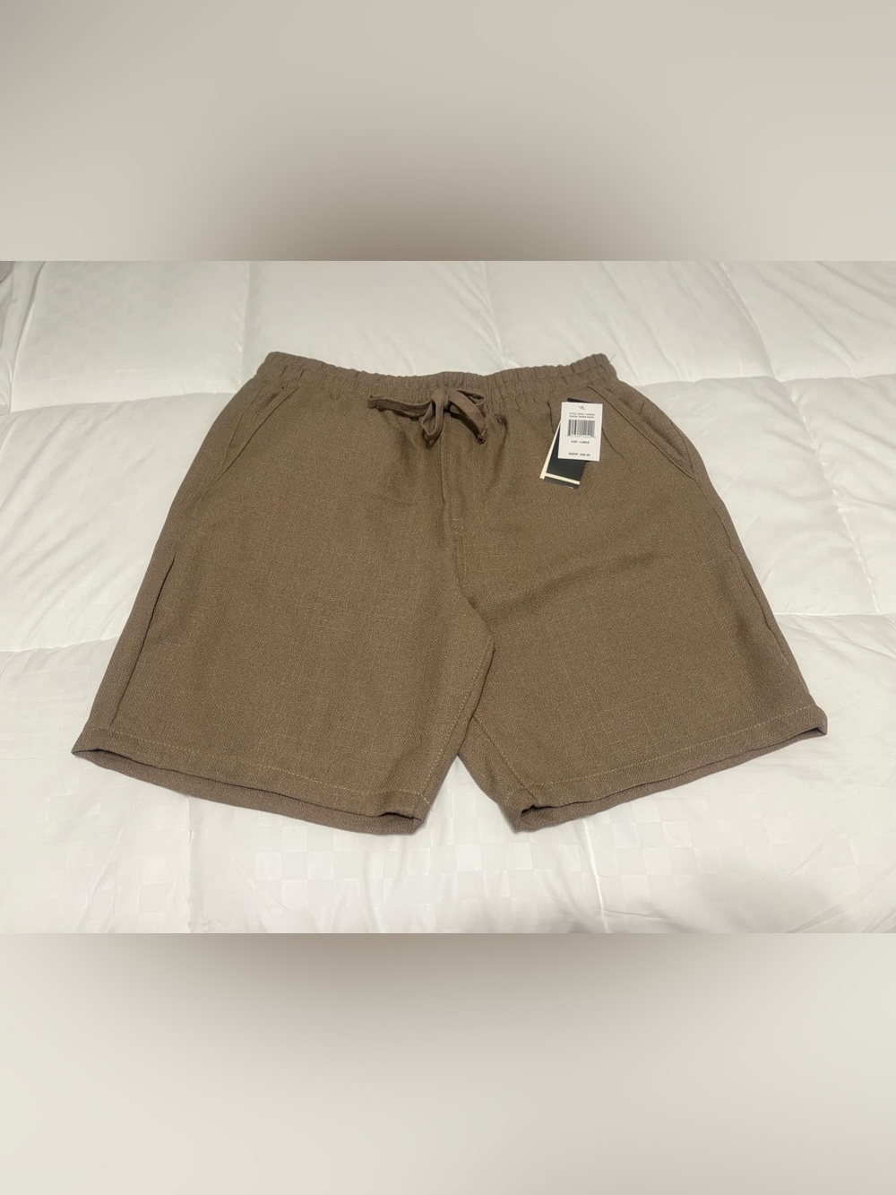Men's Knit Drawstring Shorts in Brown - Casual Hybrid